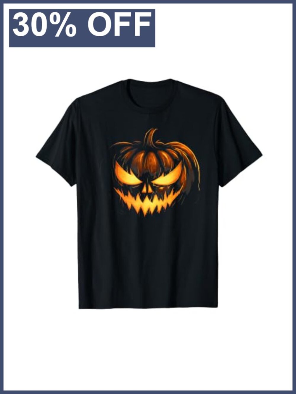 Scary Carved Pumpkin Face Jack O Lantern Halloween Costume T-Shirt